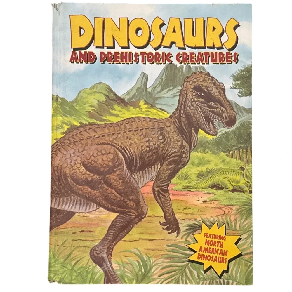 Dinosaurs Prehistoric Creatures‎ Vintage Childrens Book Illustrated Hardcover